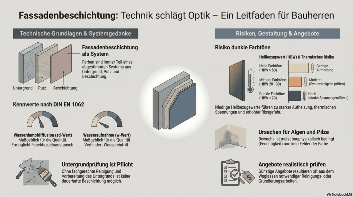 Infografik zur Fassadenfarbe
