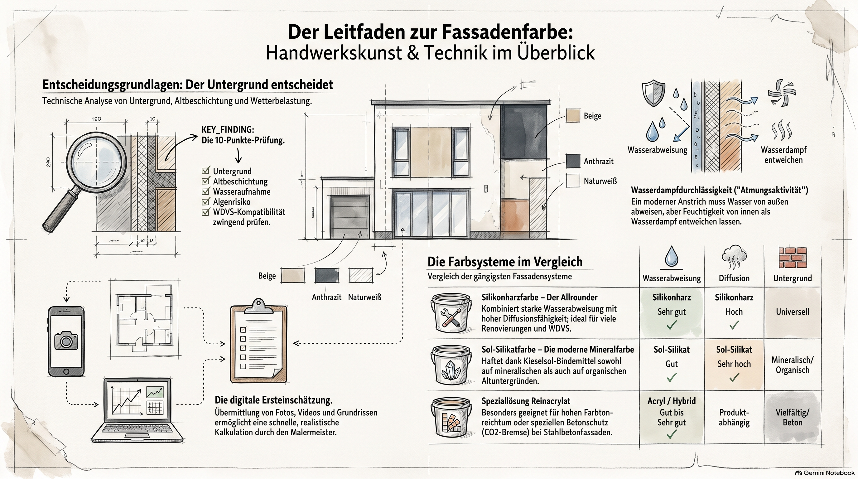 Leitfaden zur Fassadenfarbe